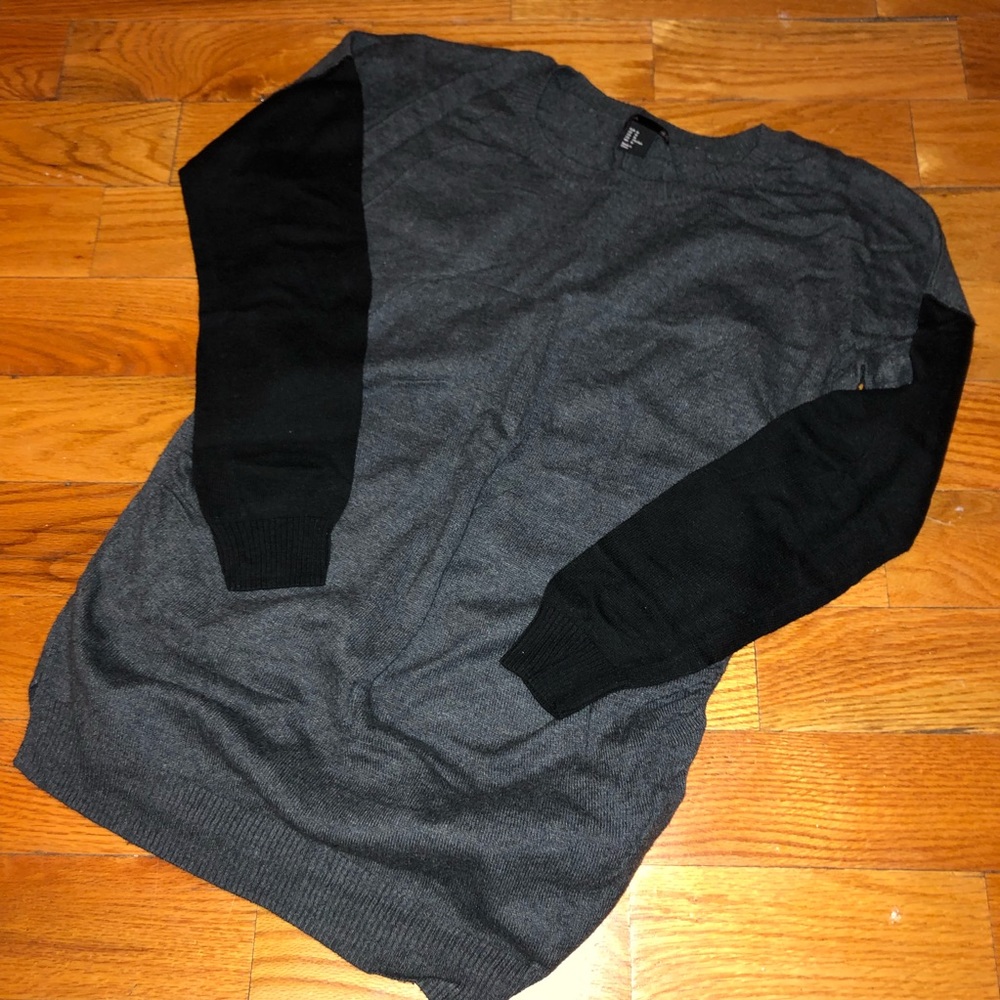 Trendy Maternity Sweater with Color Block Sleeves